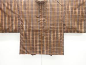 格子織出し米沢紬羽織